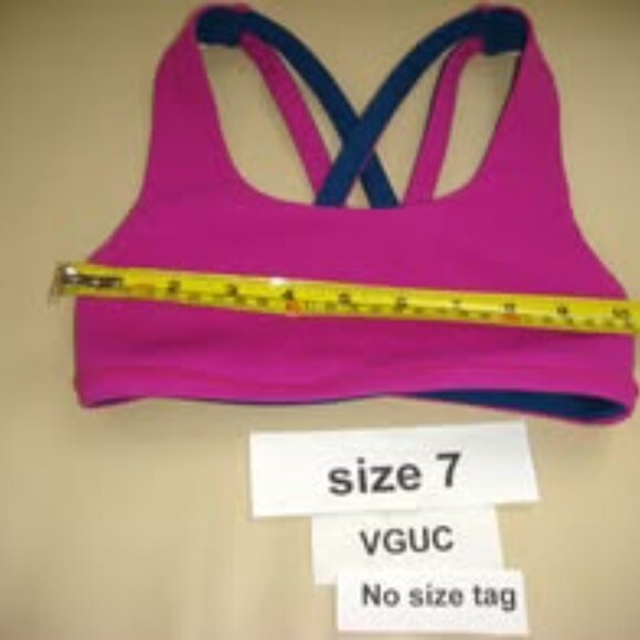 Ivivva by Lululemon 🍋 Vitality Bra reversible purple blue stretchy luon size 7 - Picture 2 of 5